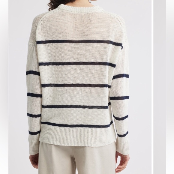 Nordstrom Cream Striped Sweater - Picture 3 of 5